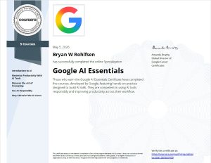 Google AI Essentials – Coursera Professional Certificate